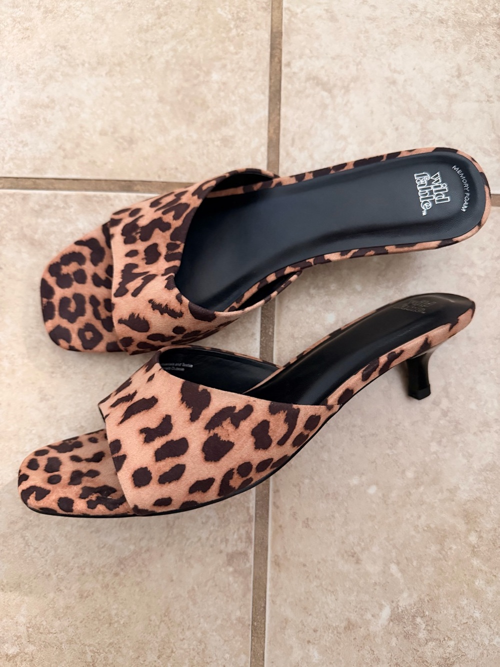 LIKE NEW Wild Fable Mavis Leopard Print Kitten Heels